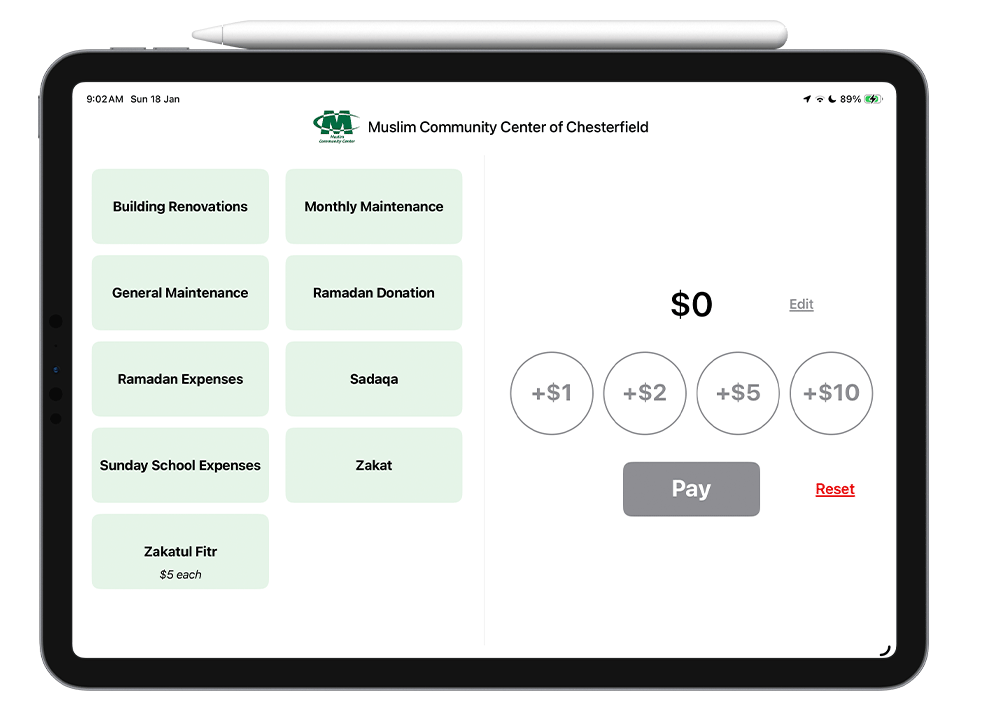 Donation Kiosk App - In-Person Giving Solution